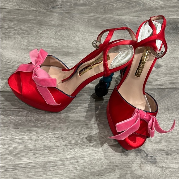 Sophia Webster Shoes - Elegant Sophia Webster Red and Pink Women's Heels